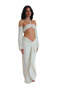 Waterfall Awakened Ruched Maxi Skirt